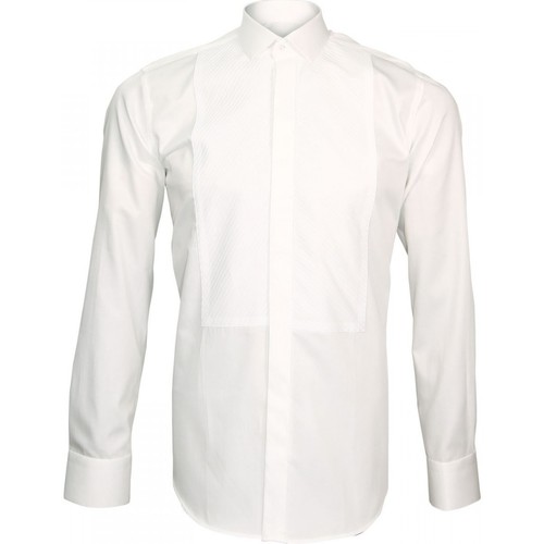 Emporio Balzani chemise ceremonie plastron blanc Blanc - Vêtements Chemises  manches longues Homme 59,90 €