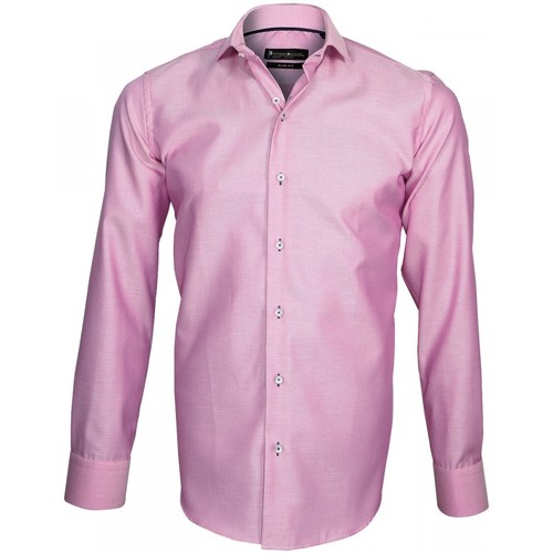 Vêtements Homme Chemises manches longues Emporio Balzani chemise tissu armuree settimo rose Rose