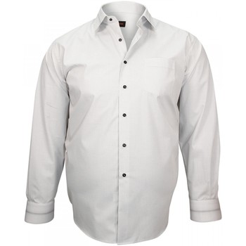 Vêtements Homme Chemises manches longues Doublissimo chemise classique smart blanc Blanc