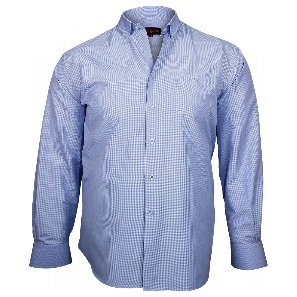 Vêtements Homme Chemises manches longues Doublissimo chemise sport checked bleu Bleu