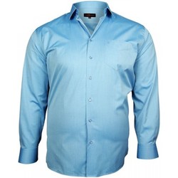 Vêtements Homme Chemises manches longues Doublissimo chemise popeline traditionnelle bleu Bleu