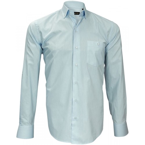 Vêtements Homme Chemises manches longues Emporio Balzani chemise tissu surseeker business blanc Blanc