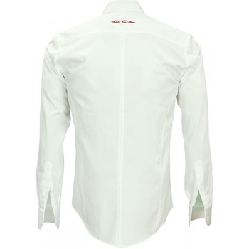Andrew Mc Allister chemise brodee leeds blanc Blanc
