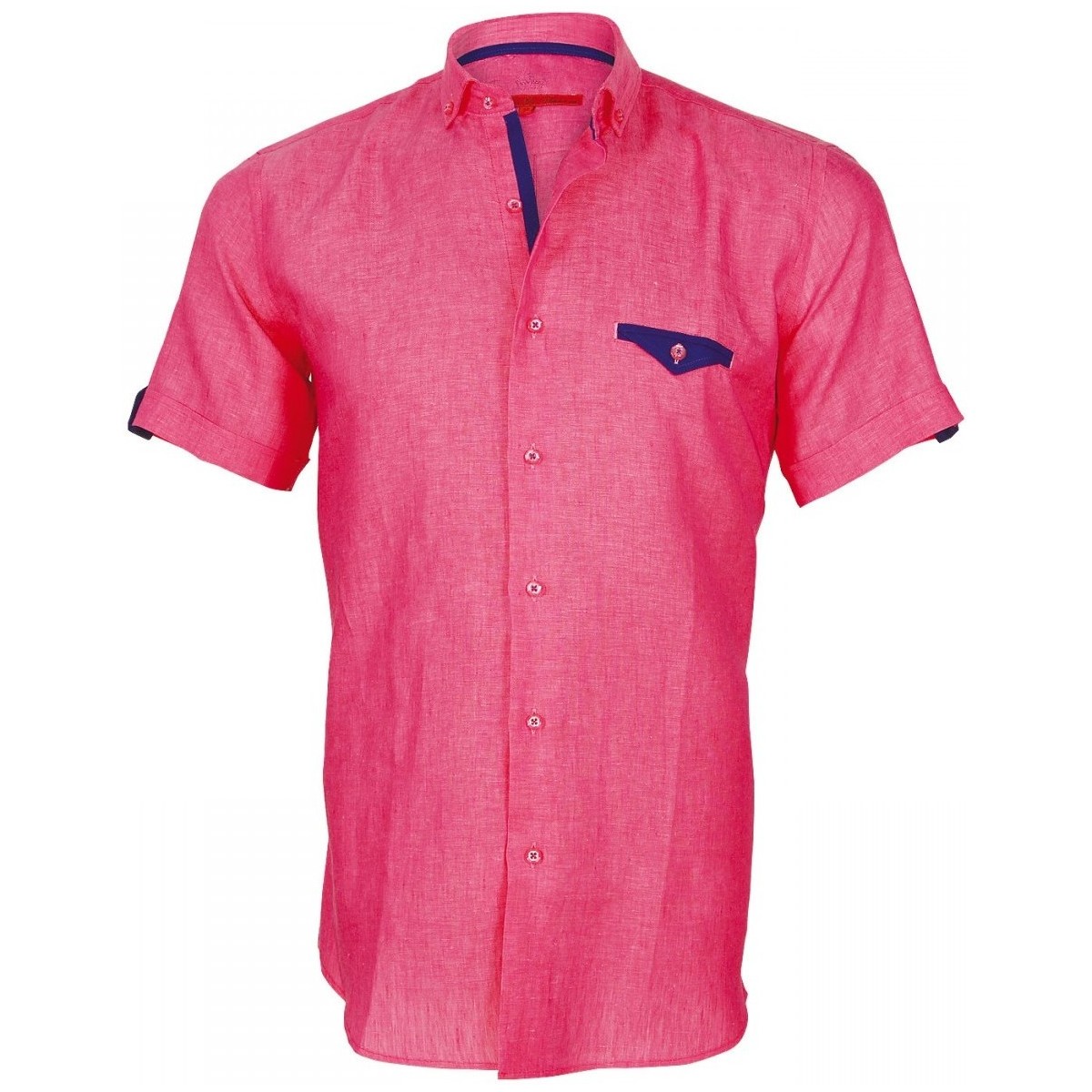Vêtements Homme Chemises manches courtes Andrew Mc Allister chemisette mode rainbow rose Rose