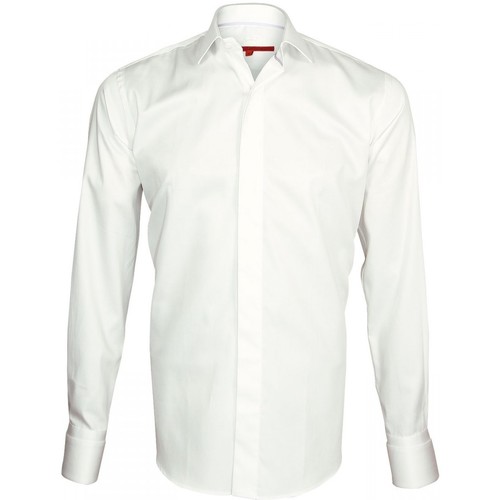 Vêtements Homme Chemises manches longues Bébé 0-2 ans chemise a manchette biseautee william blanc Blanc