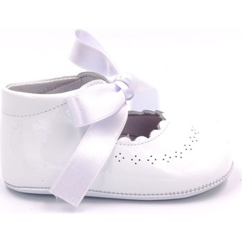 Chaussures Fille Chaussons bébés Boni & Sidonie Boni Clémence - chausson bébé fille en cuir Blanc
