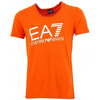 Vêtements Homme T-shirts & Polos Ea7 Emporio denim-slim-cut Armani Tee-shirt Orange
