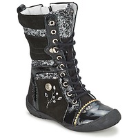 Chaussures Fille Boots Catimini CYLENE VNS NOIR-PAILLET DPF/2530