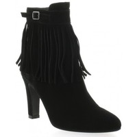 Chaussures Femme Bottines Vidi Studio Boots cuir velours Noir