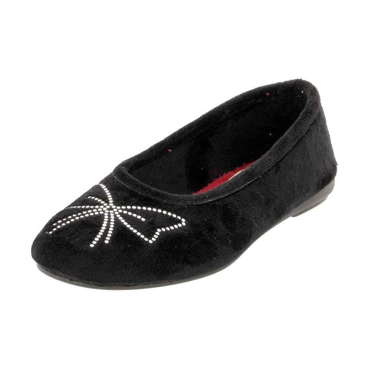 Chaussures Femme Chaussons La Maison De L'espadrille 6092 Noir