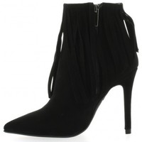 Chaussures Femme Bottines Essedonna Boots cuir velours Noir