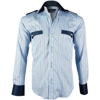 Vêtements Homme Chemises manches longues Emporio Balzani chemise mode tasca bleu Bleu