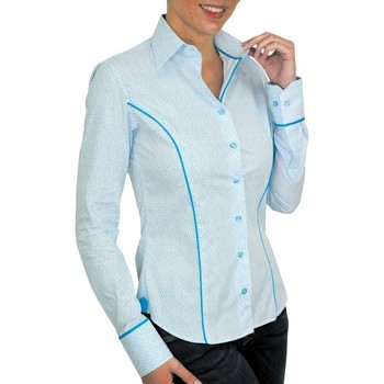 Vêtements Femme Chemises / Chemisiers Andrew Mc Allister chemise imprimee daisy turquoise Bleu