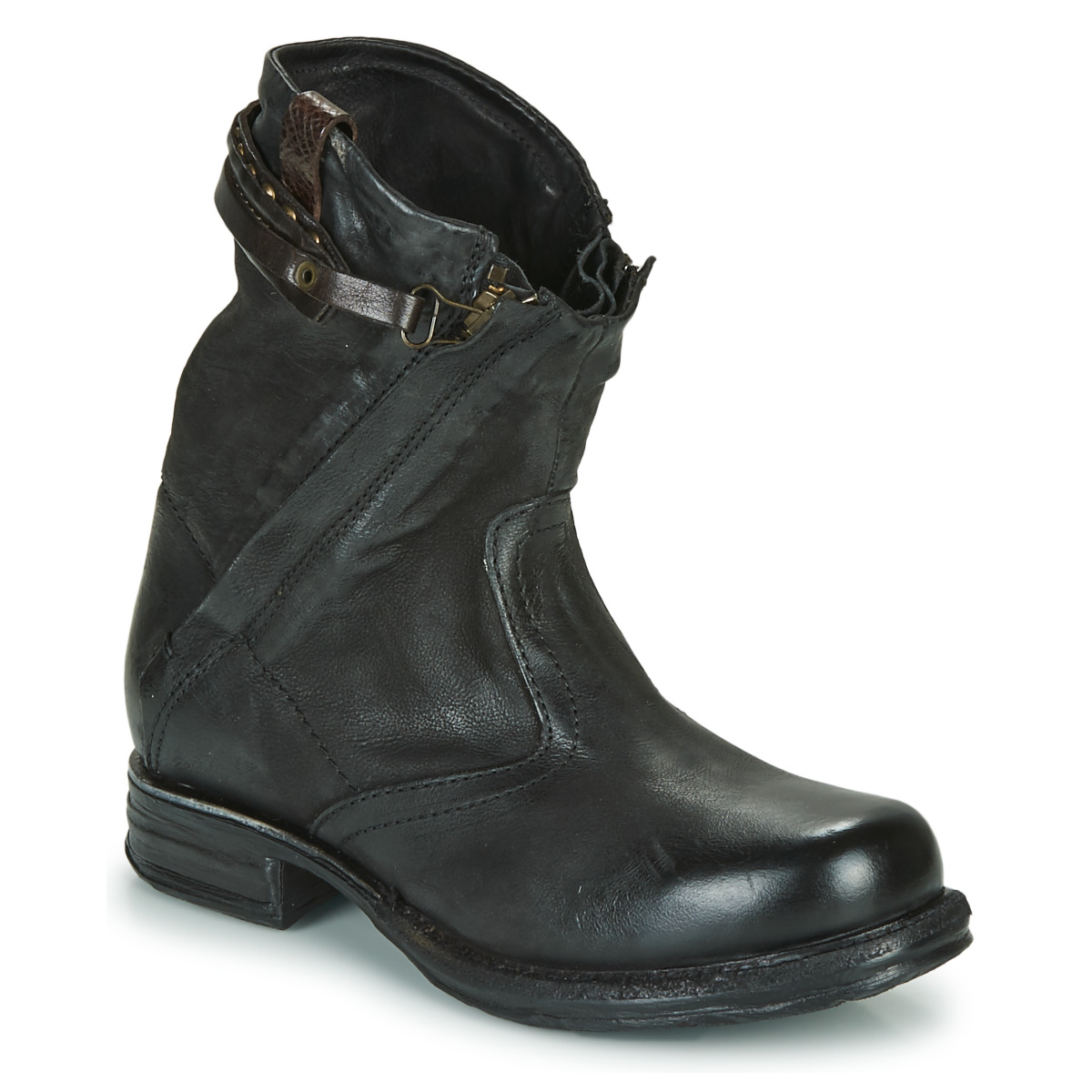 Chaussures Femme Balance Boots Airstep / A.S.98 SAINT METAL ZIP Noir