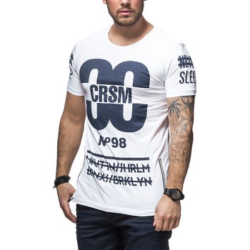 Vêtements Homme T-shirts & Polos Carisma Tee shirt fashion homme tee shirt CRSM4235 blanc Blanc