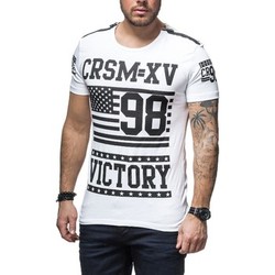 Vêtements Homme T-shirts & Polos Carisma Tee shirt fashion homme tee shirt CRSM4233 blanc Blanc