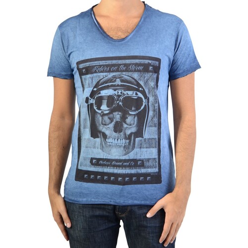 Vêtements Homme T-shirts manches courtes Deeluxe Storm Inkblue Bleu