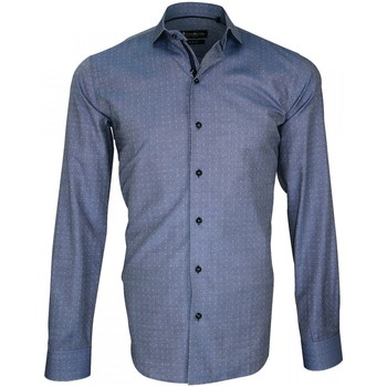 Vêtements Homme Chemises manches longues Emporio Balzani chemise en twill ginger bleu Bleu