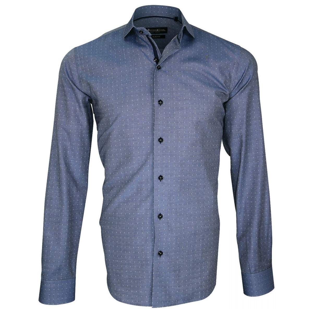 Vêtements Homme Chemises manches longues Emporio Balzani chemise en twill ginger bleu Bleu