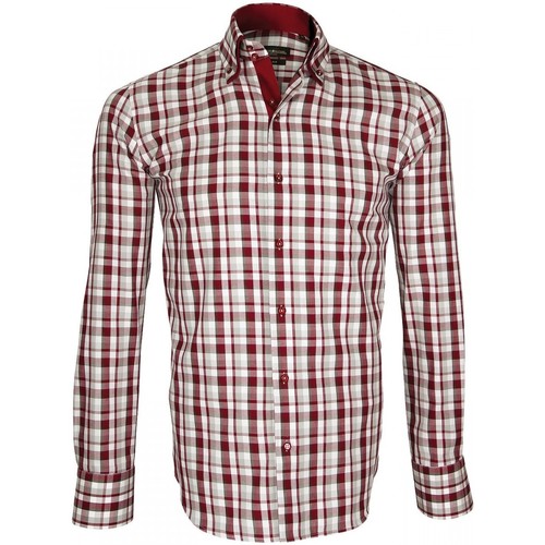Emporio Balzani chemise a courdiere donizzo bordeaux Bordeaux - Vêtements  Chemises manches longues Homme 48,50 €