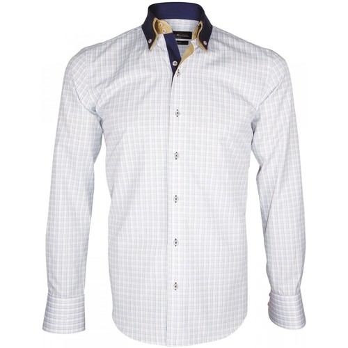 Emporio Balzani chemise double col doppio blanc Blanc - Vêtements Chemises  manches longues Homme 48,50 €