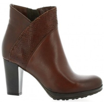 Chaussures Femme Bottines Pao Boots cuir Cognac
