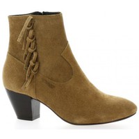 Chaussures Femme Boots Giancarlo Boots cuir velours Cognac