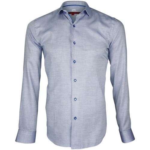 Vêtements Homme Chemises manches longues Andrew Mc Allister chemise tissu armure hasting bleu Bleu