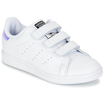 Chaussures Fille Baskets basses adidas Originals STAN SMITH CF C Blanc