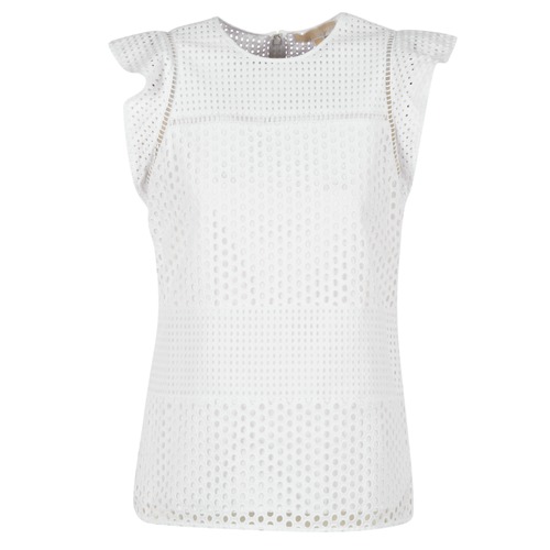 Vêtements Femme Découvrez la nouvelle collection MICHAEL Michael Kors COMBO EYELET S/S Blanc