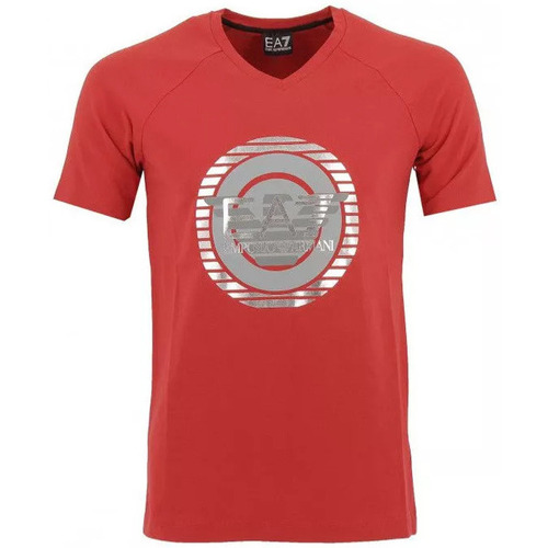 Vêtements Homme T-shirts & Polos Ea7 Emporio denim-slim-cut Armani Tee-shirt Rouge
