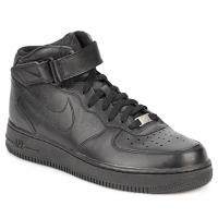 Chaussures Homme Baskets montantes Nike AIR FORCE 1 MID 07 LEATHER Noir