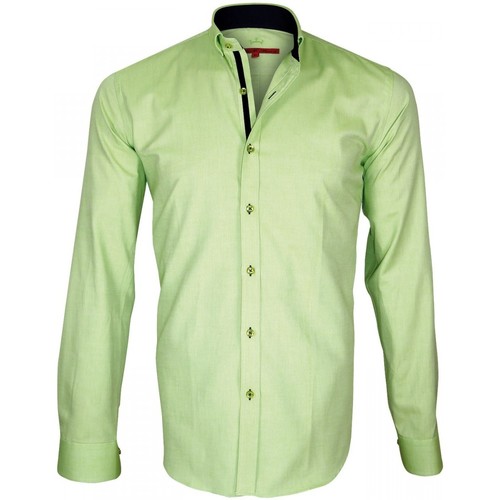 Vêtements Homme Chemises manches longues Chemise Oxford Derby Vert chemise oxford brookes vert Vert