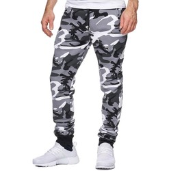 Vêtements Homme Pantalons de survêtement Violento Jogging homme camouflage Jogging R-794 blanc Blanc