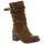 Chaussures Femme Boots Pao Mi-bottes cuir velours Marron