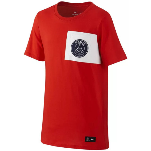 Vêtements Garçon T-shirts manches courtes Nike PSG Crest Junior Rouge