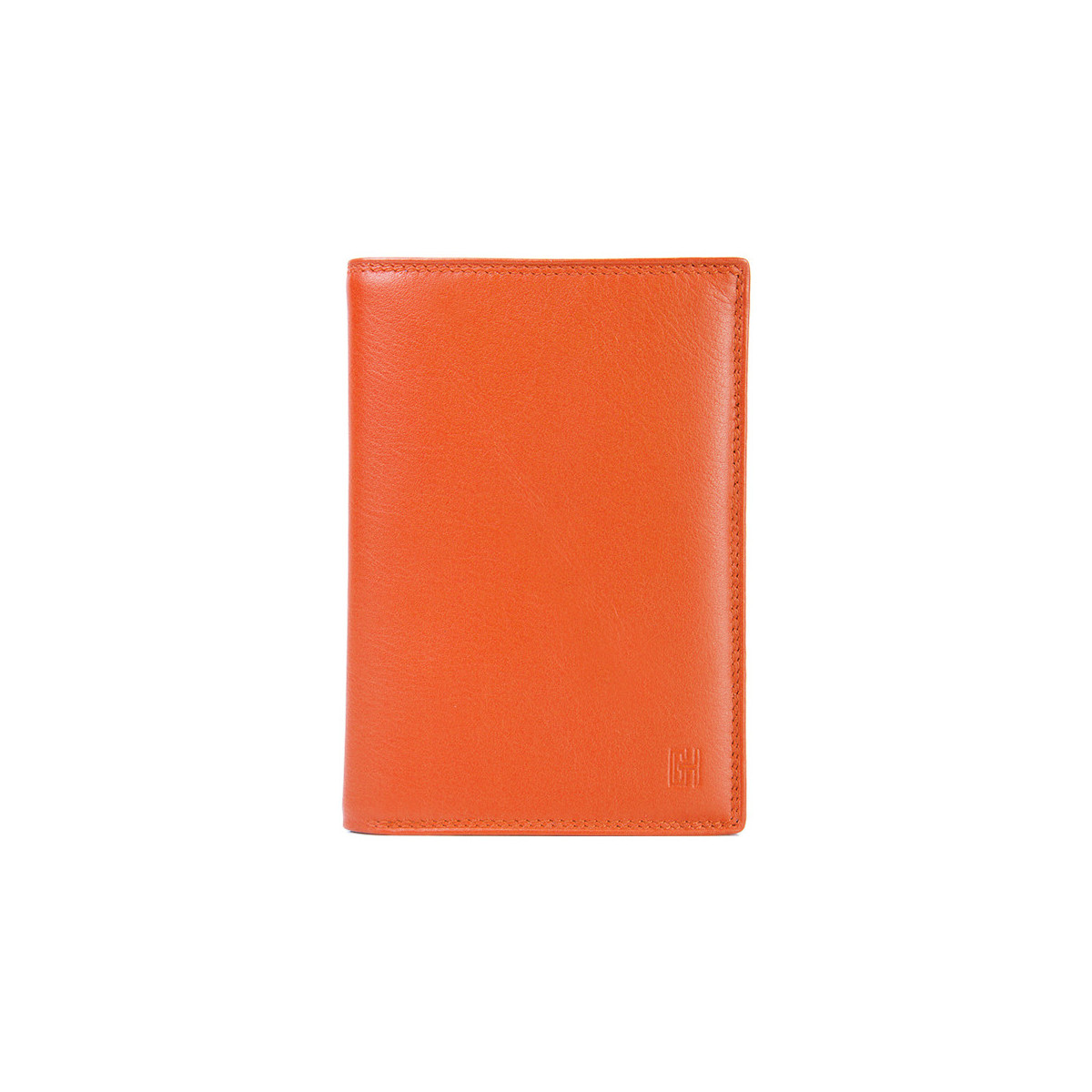 Sacs Femme Largeur : 9.0cm Porte-feuille Cuir De Vachette Souple Lisse GH 33518 Orange