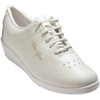 Chaussures Femme Sport Indoor Made In Spain 1940   Deportivo lacets cuir dame coin Fergar Blanc