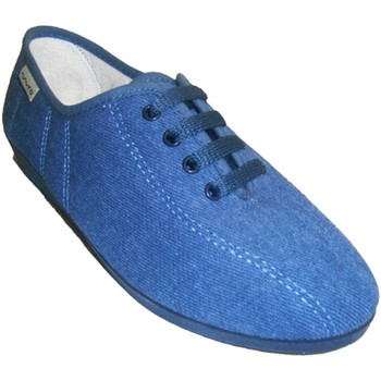 Chaussures Femme Chaussons Muro   Lacets de chaussures Wedge  en tej Bleu