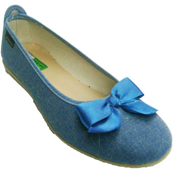 Chaussures Femme Ballerines / babies Made In Spain 1940 Manoletina Bow Alberola en tejano azul