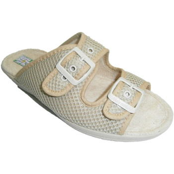 Chaussures Femme Mules Made In Spain 1940 Mesh string avec double boucle Alberola beige