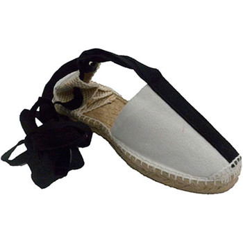 Chaussures Espadrilles Made In Spain 1940 Sandales de chanvre avec des bandes de t Blanc
