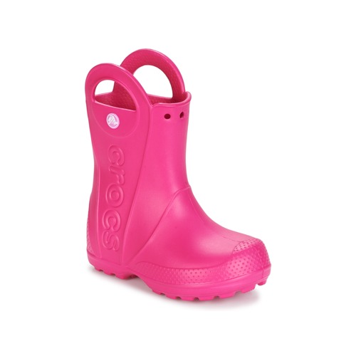 Chaussures Fille Bottes de pluie Crocs lined HANDLE IT RAIN BOOT Rose