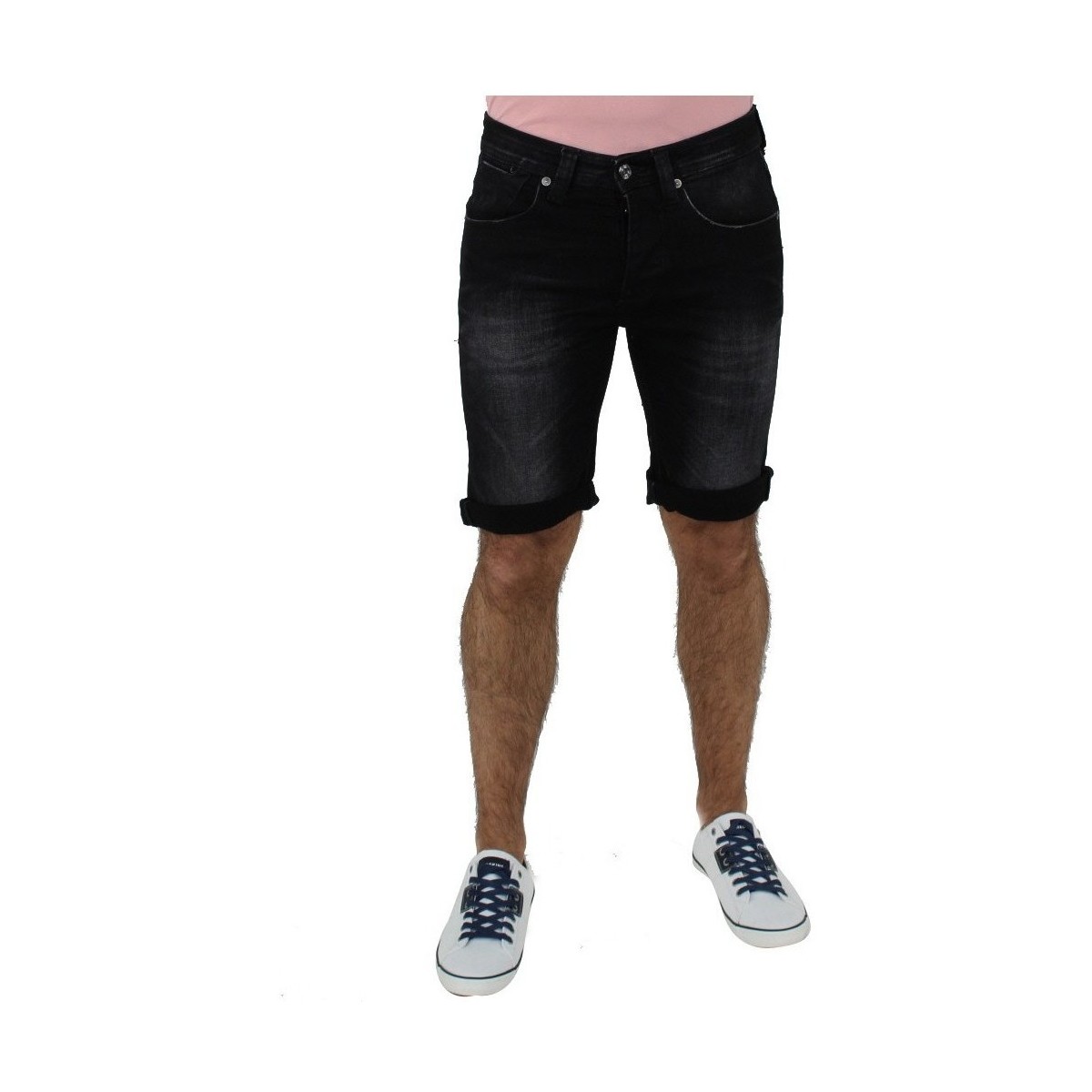 Vêtements Homme Shorts / Bermudas Redskins Bermuda jeans  Denzel Shester ref_trk40685 Noir