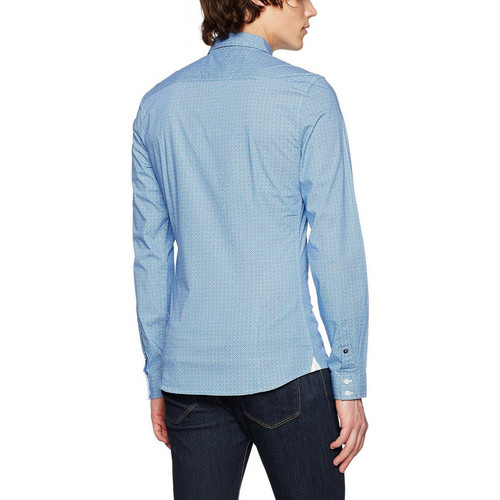 Vêtements Homme Chemises manches longues Guess Chemise Imprimé Bleu Bleu