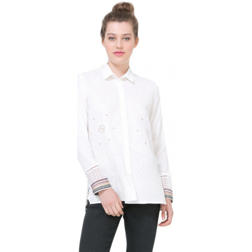 Vêtements Desigual Chemise Laia Blanc 74C2WA5 Blanc - Vêtements Chemises / Chemisiers Femme 99 