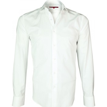Vêtements Homme Chemises manches longues Chemisettes Mode Leaf Blanc chemise tissu armure seven blanc Blanc