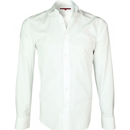 Vêtements Homme Chemises manches longues Polo Mode Marcone Noir chemise tissu armure seven blanc Blanc