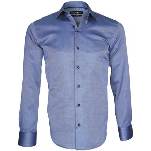 Emporio Balzani chemise double retors biagi bleu Bleu - Vêtements Chemises  manches longues Homme 34,50 €