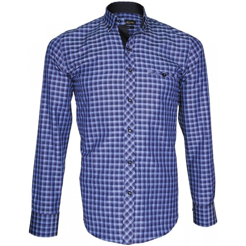 Vêtements Homme Chemises manches longues Emporio Balzani chemise oxford astoria bleu Bleu